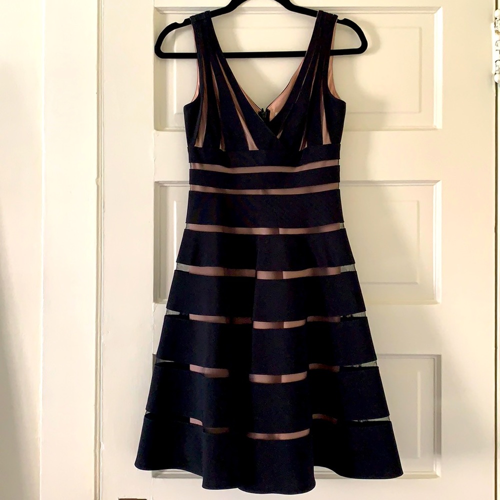 Black stripe MIKAEL AGHAL dress Size 2